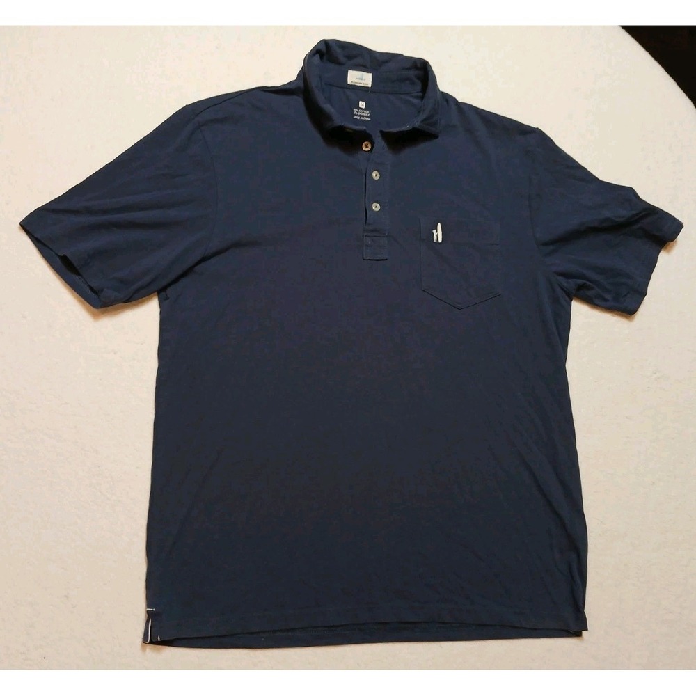 Johnnie-O Chicago Cubs Original 4-Button Pocket Polo Shirt Hangin Out Navy Men M